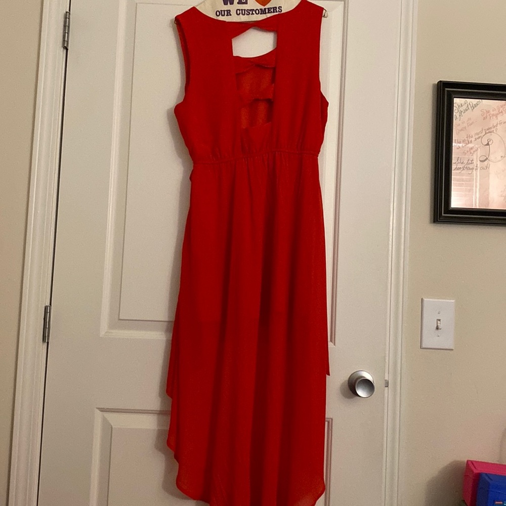 Red Hi Low Dress